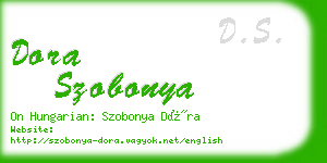 dora szobonya business card